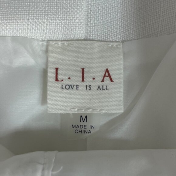 L.I.A Love Is All High Waisted Mini Skirt Womens Medium White New WOT - Picture 8 of 10